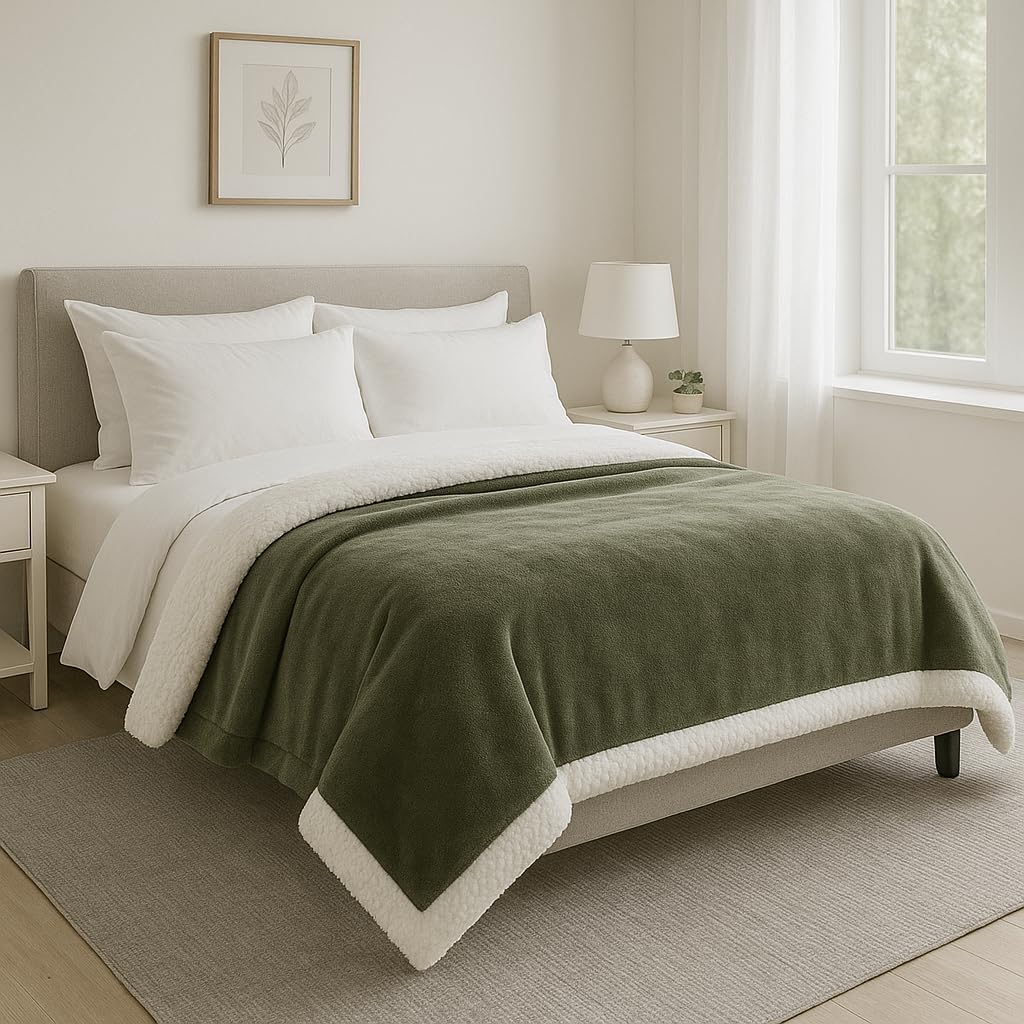 Betz Luxus Flanell Sherpa Kuscheldecke Flauschig Sofa Fleecedecke Verona - Wohndecke XXL Warm Sofade