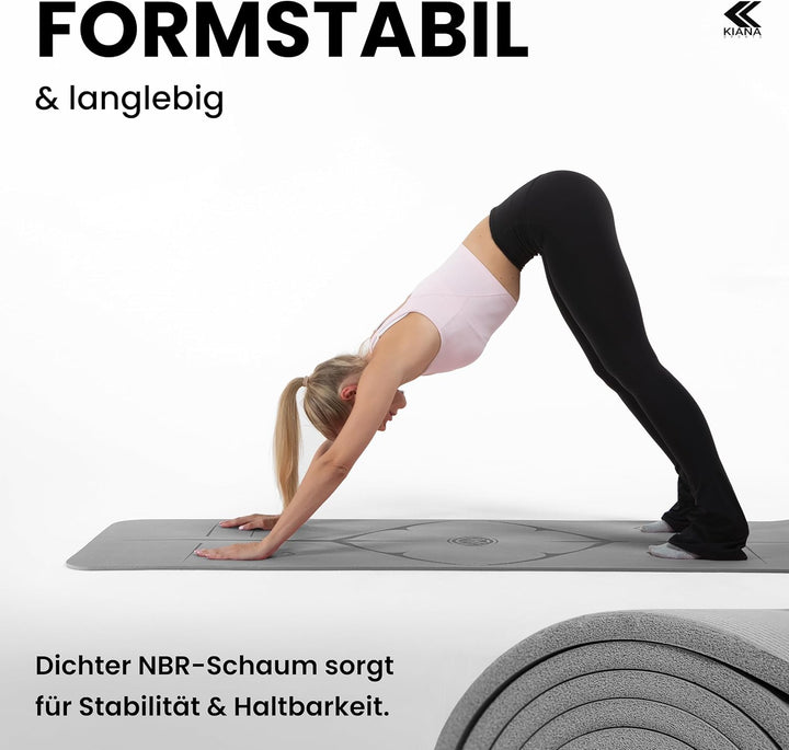 Yoga Matte aus Deutscher Entwicklung – Rutschfeste &amp; gelenkschonende Yogamatte – 2 Komfort-Dicken (1