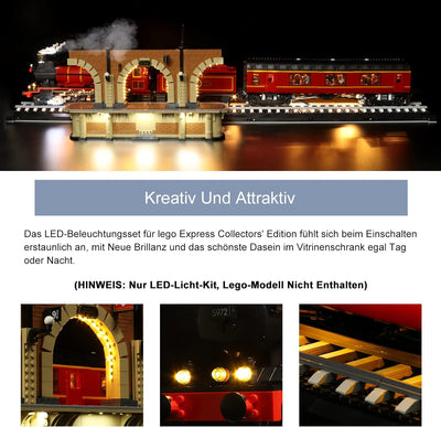 BrickBling Led Licht Set für Lego 76405 Hogwarts Express, Led Beleuchtungs Set für Hogwarts Express,