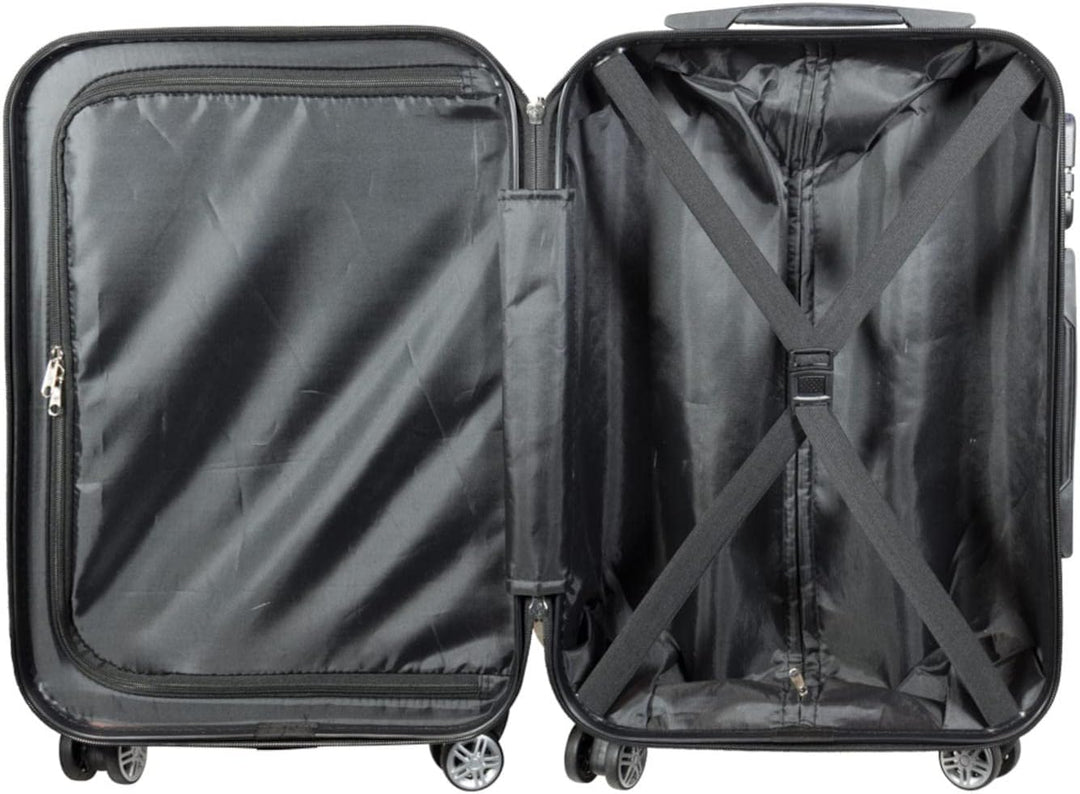 Warenhandel König Kofferset Gepäckset Polycarbonat ABS Hartschalen Koffer 3tlg. Set Trolley Reisekof