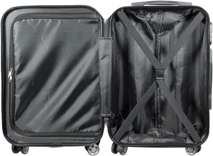 Warenhandel König Kofferset Gepäckset Polycarbonat ABS Hartschalen Koffer 3tlg. Set Trolley Reisekof