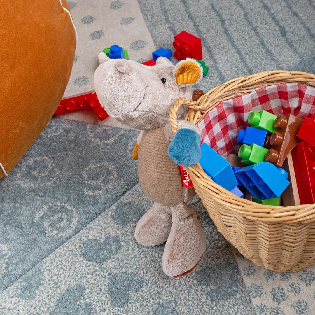 sigikid 43229 Patchwork Stofftier, Mehrfarbig/Nilpferd, Mehrfarbig/Nilpferd