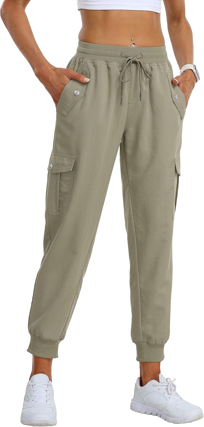 JINSHI Hosen Damen Cargohose Wanderhose Leichte Jogginghose Freizeithose Funktionshose Outdoorhose m