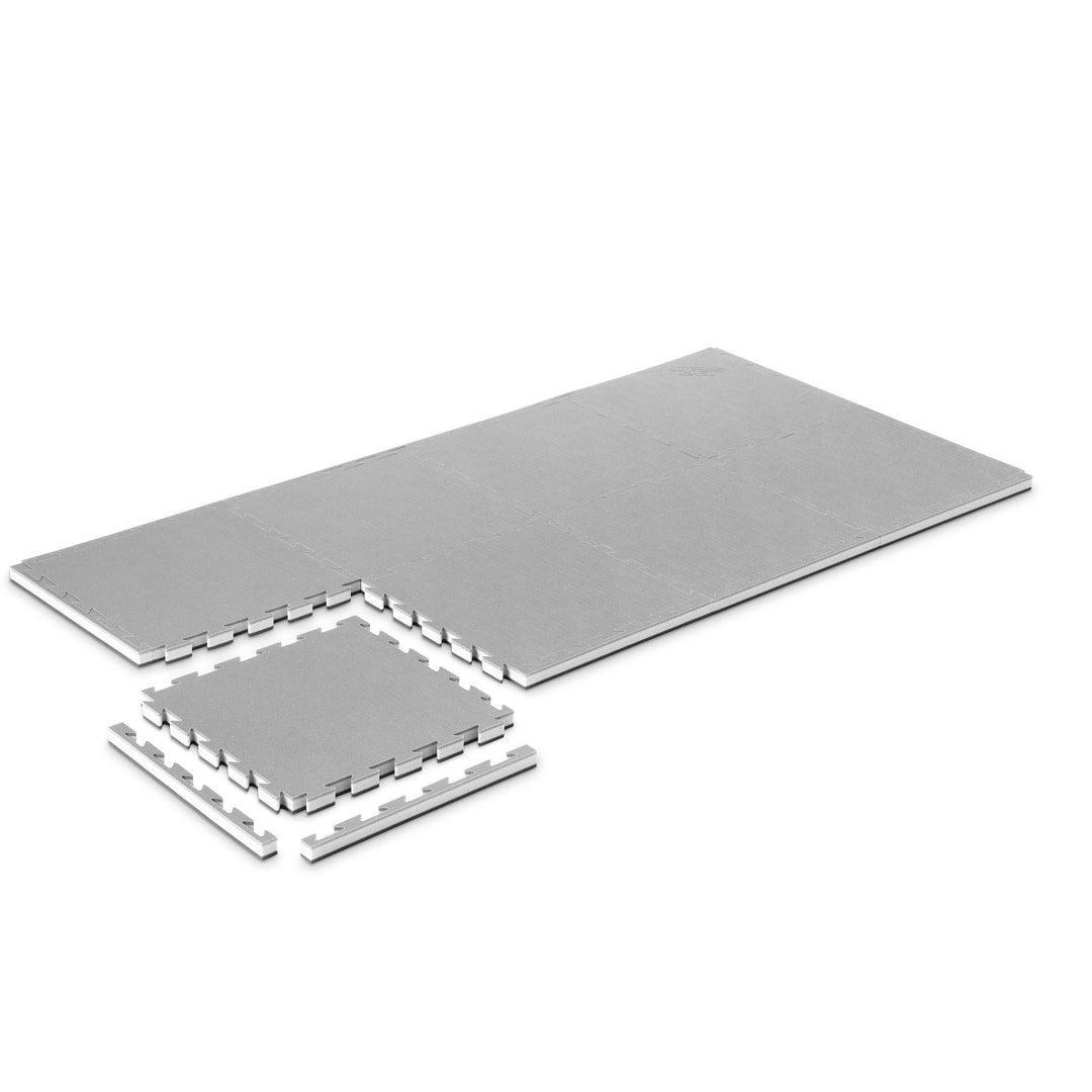 ProGame Kit 8 Stück Tatami Matte 3,5 cm GYM-HOME Schwarz/Grau 50x50 cm Tatami Puzzle Tatamimatte