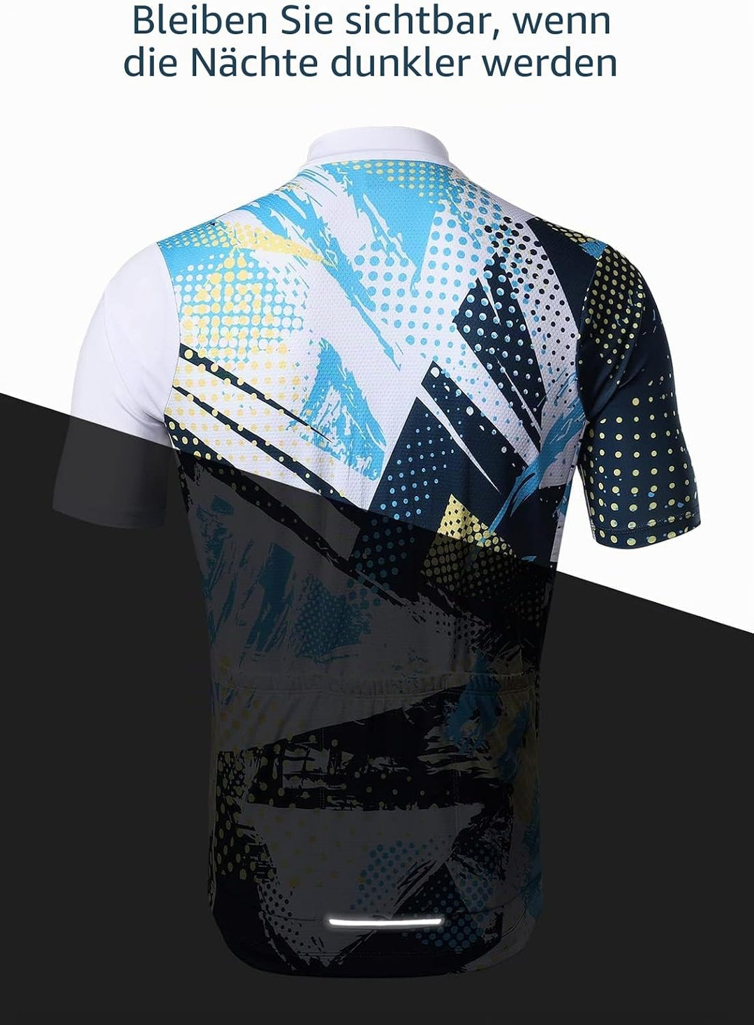 BERGRISAR Kurzarm Fahrradtrikot Herren Radtrikot mit Reissverschluss Taschen Trikots für MTB Mountai