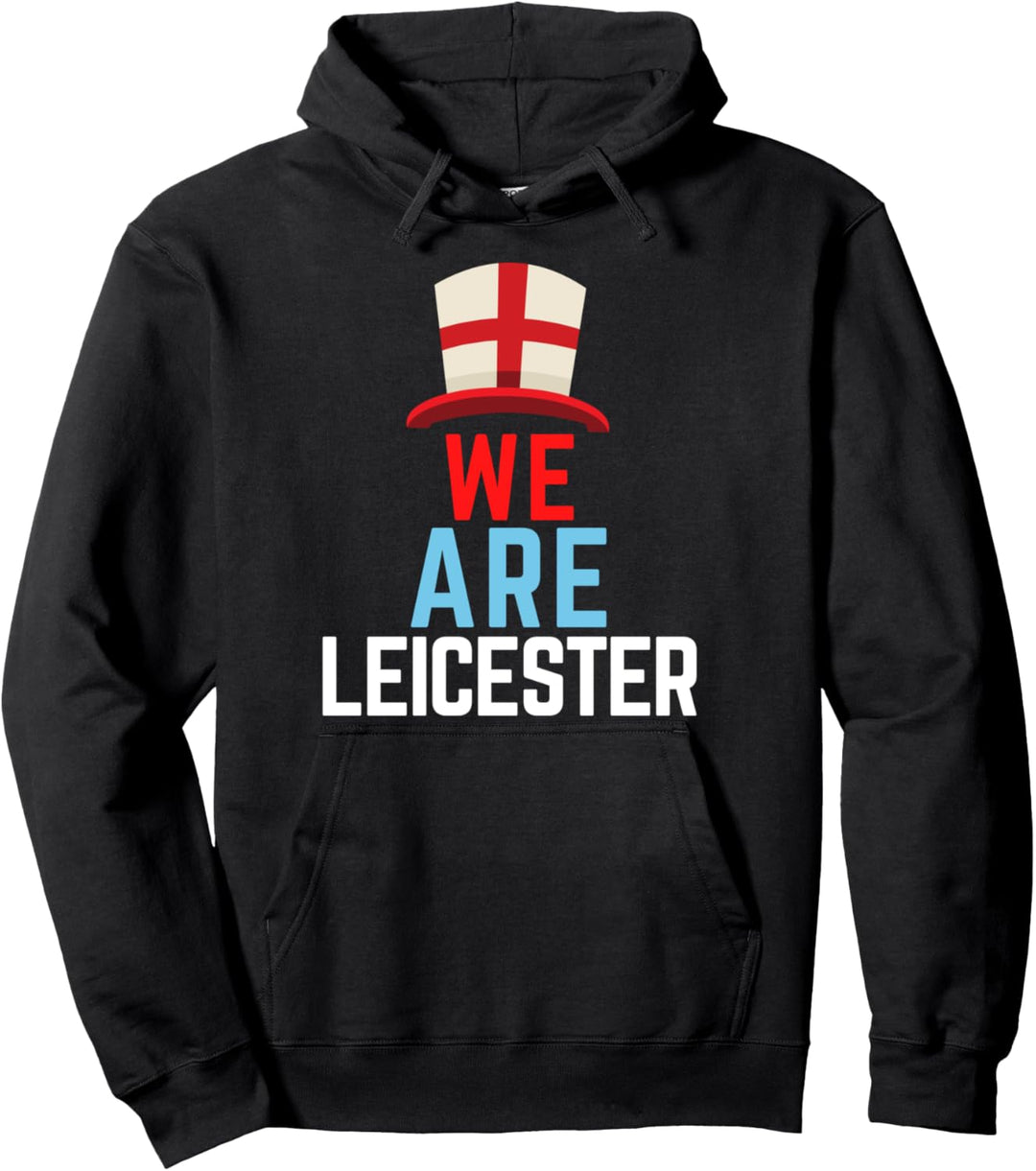 Wir sind Leicester England Flag Sports Pullover Hoodie