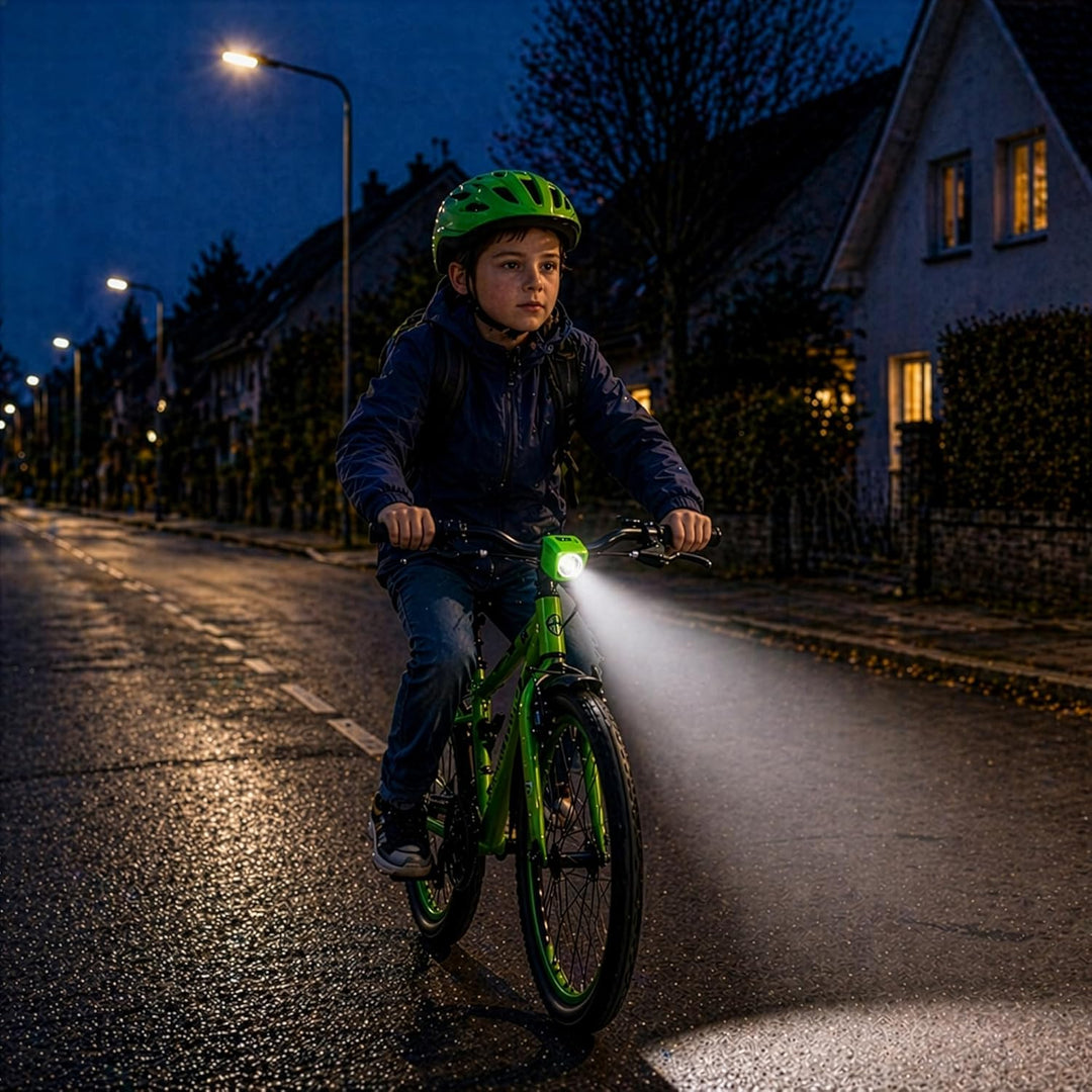 LED-MARTIN KIDDI Fahrradlicht Set, StVZO zugelassen, für Kinderfahrräder, Elektroroller & Laufräder,