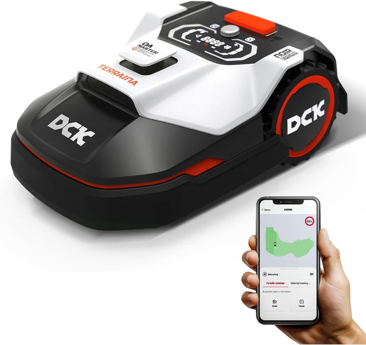 DCK Mähroboter 500㎡,360°Lidar Mähroboter 40% Steigung,Ultra-leise 54dB(A),Multi-Zonen-Management,App