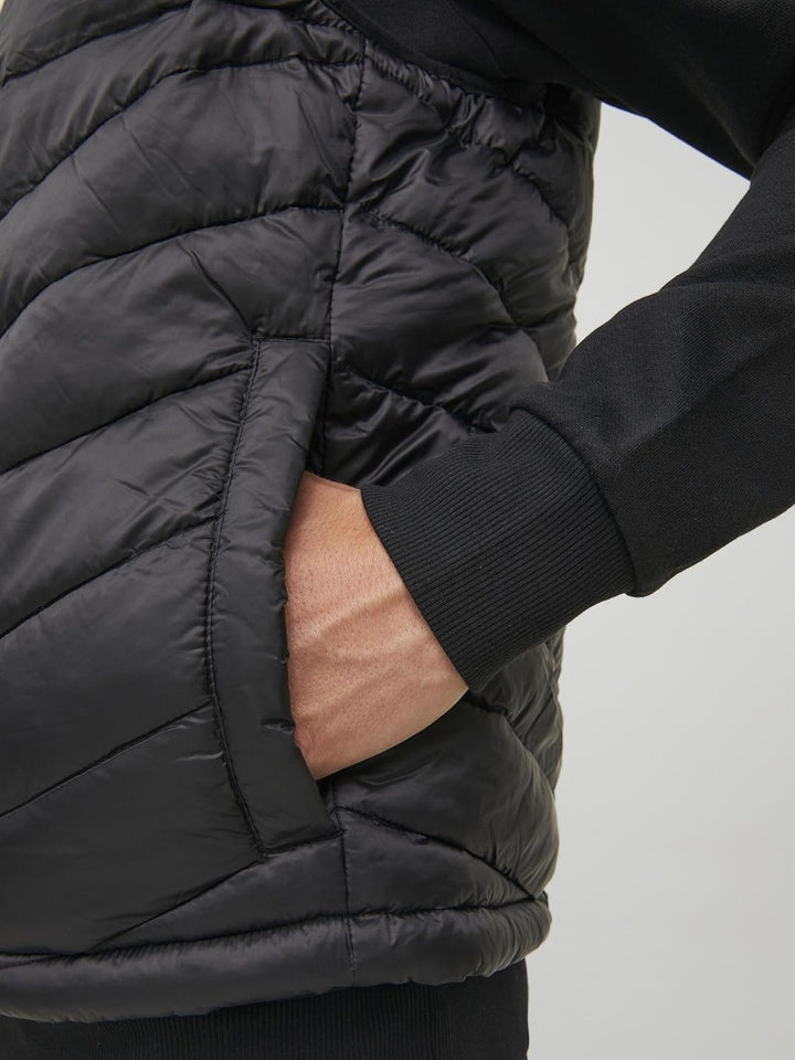 JACK &amp; JONES Herren Jjehero Bodywarmer Collar Noos Quilted Jacket XL Schwarz, XL Schwarz