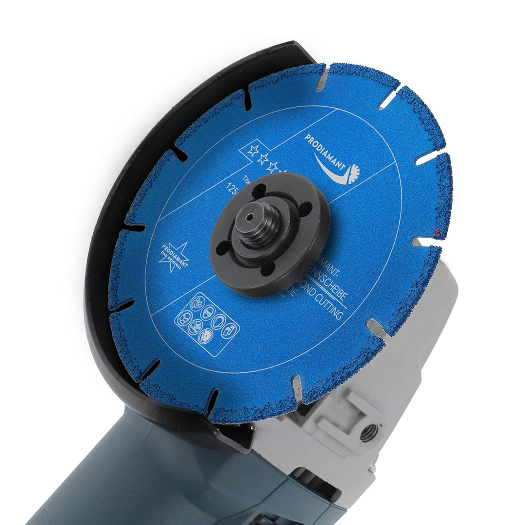 PRODIAMANT Metall Multicut Trennscheibe Titanit 125 mm x 22,2 mm für Winkelschleifer trennt Metall,