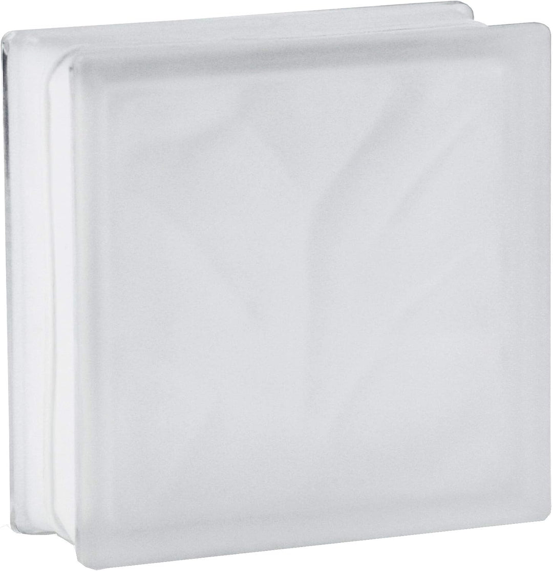 Design Glasbaustein Wolke klar 1-seitig satiniert 19x19x5 cm - 8 Stück 19 x 19 x 5 cm Klar, 1-seitig