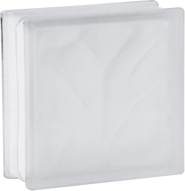 Design Glasbaustein Wolke klar 1-seitig satiniert 19x19x5 cm - 8 Stück 19 x 19 x 5 cm Klar, 1-seitig
