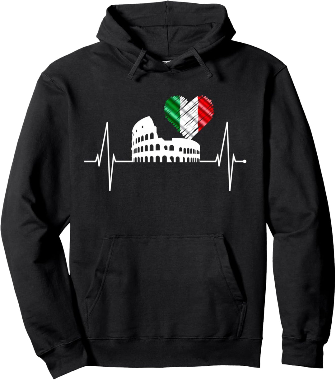 Rom Kolosseum Herzschlag Roma Rome Italy Italia Herz Fan Rom Pullover Hoodie