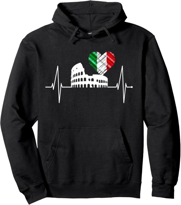 Rom Kolosseum Herzschlag Roma Rome Italy Italia Herz Fan Rom Pullover Hoodie