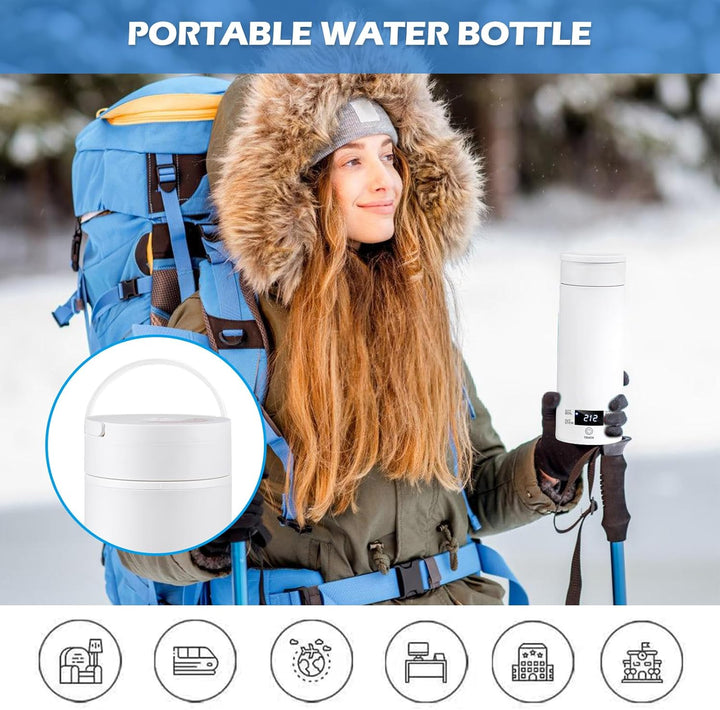 Reise Wasserkocher Klein, 500ml Reisewasserkocher, 316 Edelstahl, Automatisches Abschalten, Schnelle