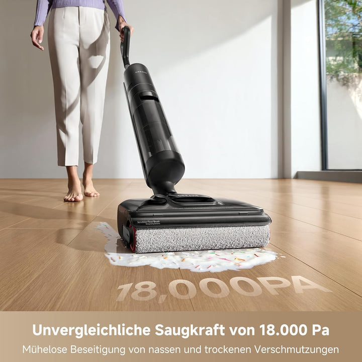 dreame H12 Pro FlexReach Nass- und Trockensauger, Flaches 180°-Design, Trocknung in 5 Minuten, 18.00