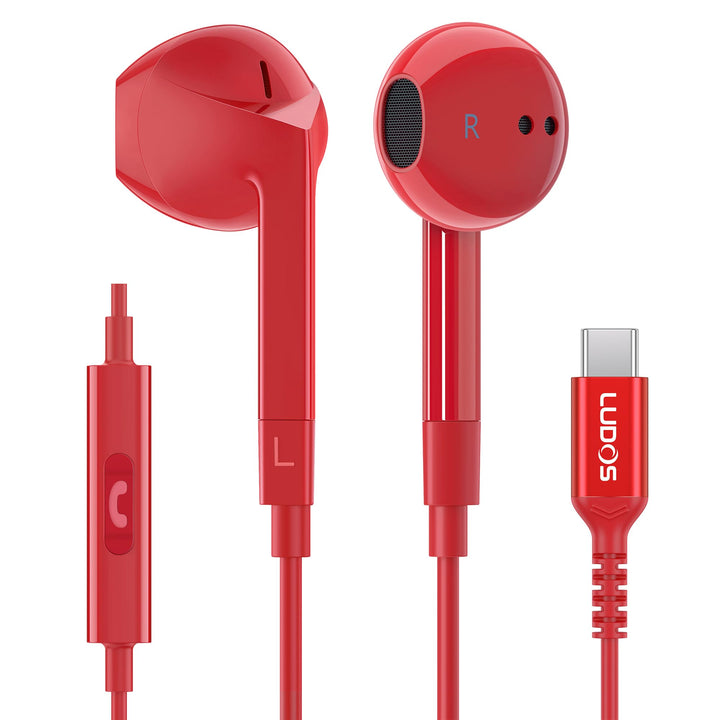 LUDOS FEROX USB C Kopfhörer, 5 Jahre Garantie für iPhone 16 15 Pro Max Plus Samsung Galaxy S24 S23 U
