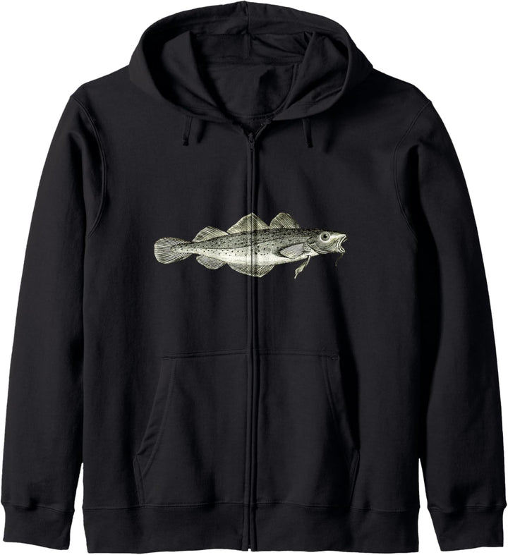 Kabeljau Fischer Geschenk Angeln Kapuzenjacke