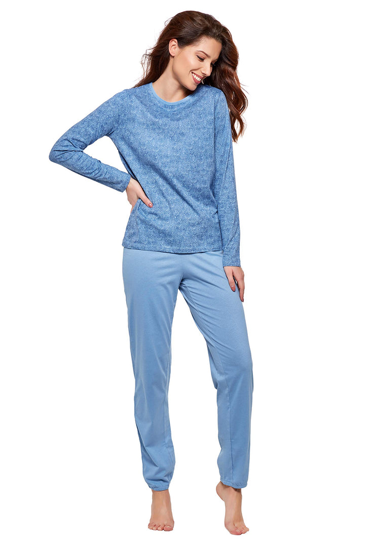 Moonline moderner und bequemer Damen Pyjama/Shorty, mit weicher Baumwolle, Verschiedene Modelle M Bl