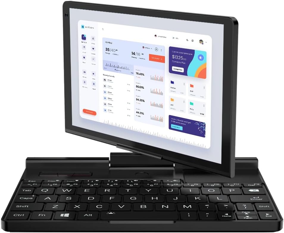 GPD Pocket 3 Mini Laptop mit Core i7-1195G7 CPU, 16GB LPDDR4x RAM, 1TB NVMe SSD, 1920x1200p Touchscr