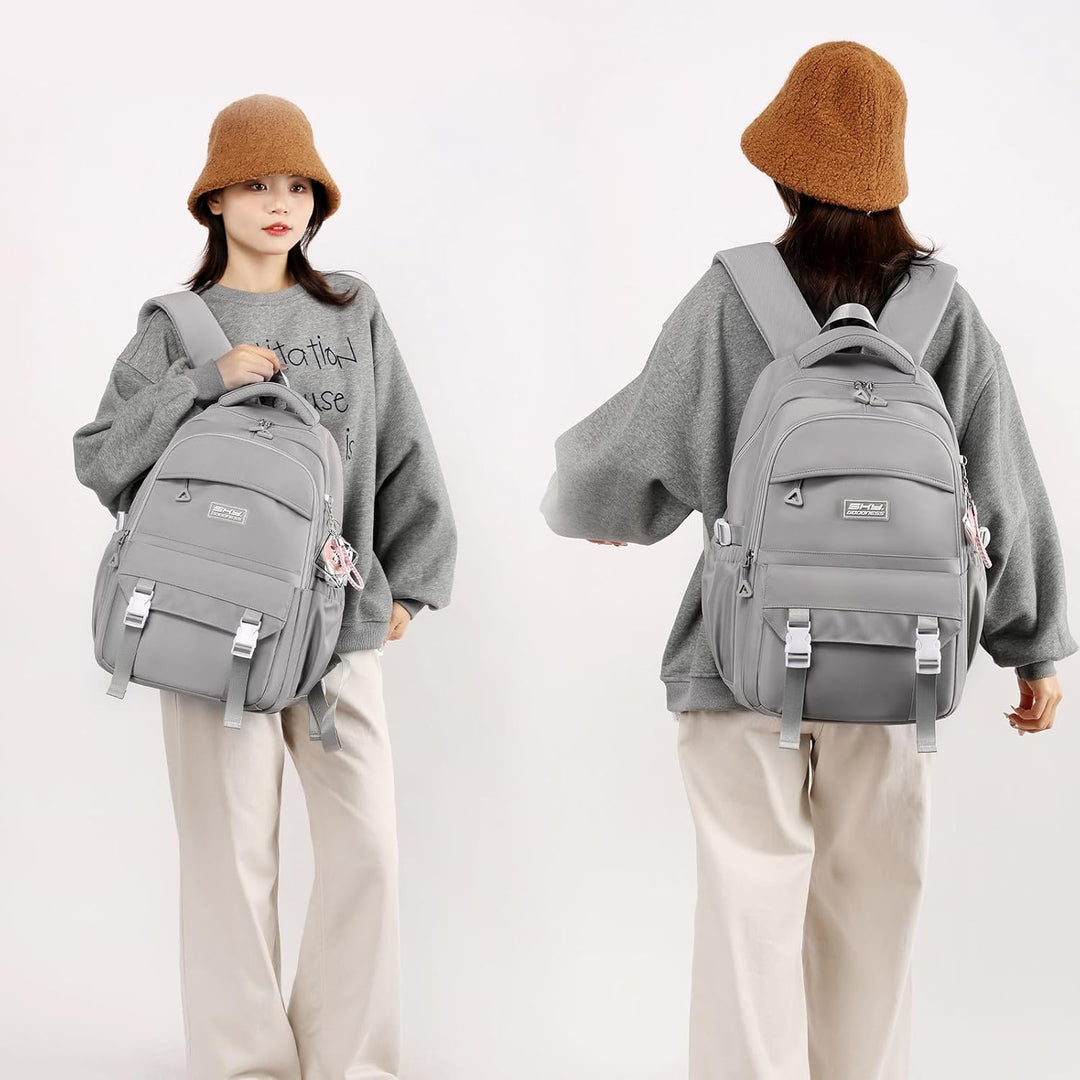 JANSBEN Wasserdichter Schulrucksack für Mädchen &amp; Jungen, Mehrfachfach-Rucksack für Schule &amp; Reisen,