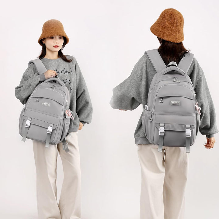 JANSBEN Wasserdichter Schulrucksack für Mädchen &amp; Jungen, Mehrfachfach-Rucksack für Schule &amp; Reisen,