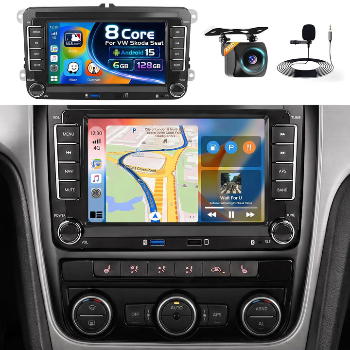 [8Core 6G+128G] Inefala Android 15 Autoradio für VW Golf Passat Tiguan Polo Caddy Touran Seat mit Wi