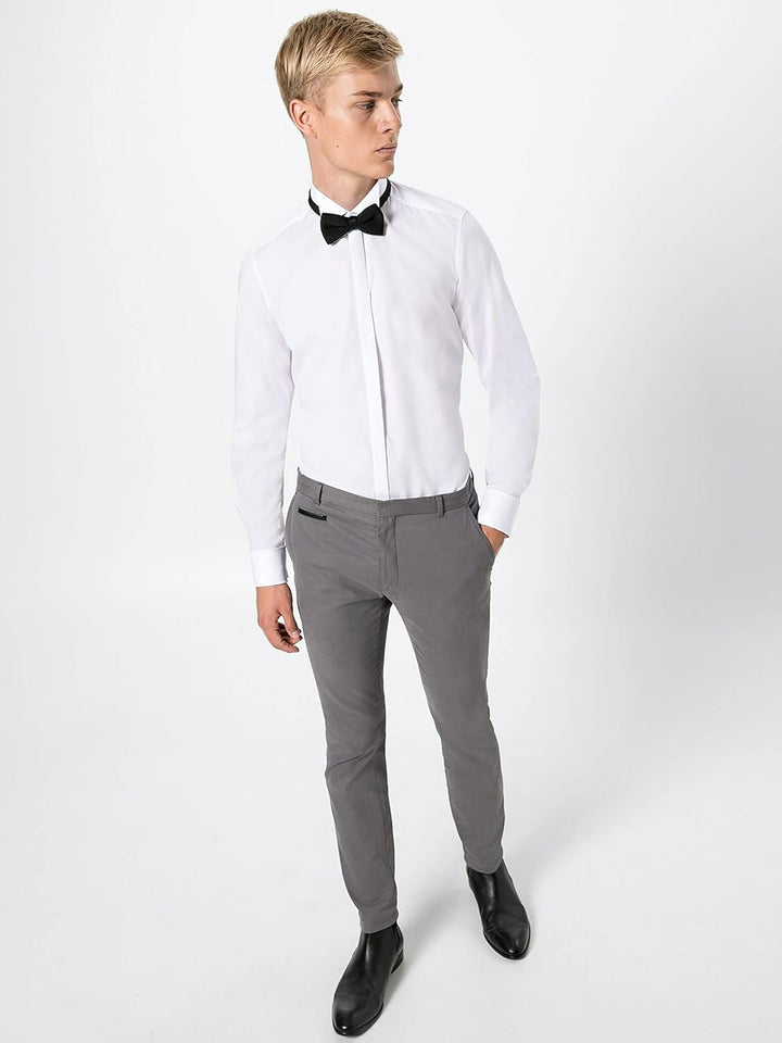 OLYMP Level Five Body fit Gala Hemd Langarm Stretch weiss 42 Weiss, 42 Weiss