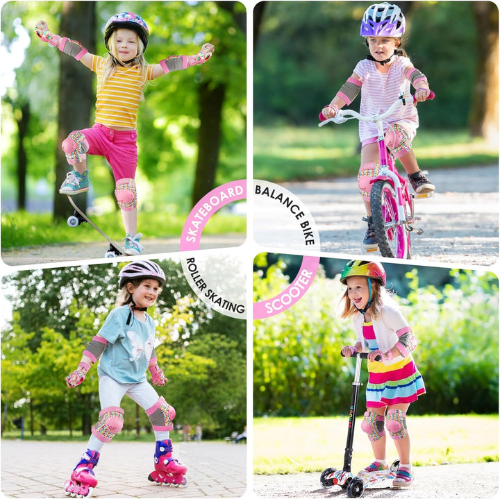 BOSONER Knieschoner Kinder Schoner Inliner Protektoren 6er Set Schützer Inliner Inline Skates Knie U