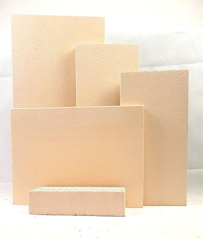14 Stück 250x124x64 mm Schamottstein Backofenstein Schamottplatte Schamott Schamotte Kamin