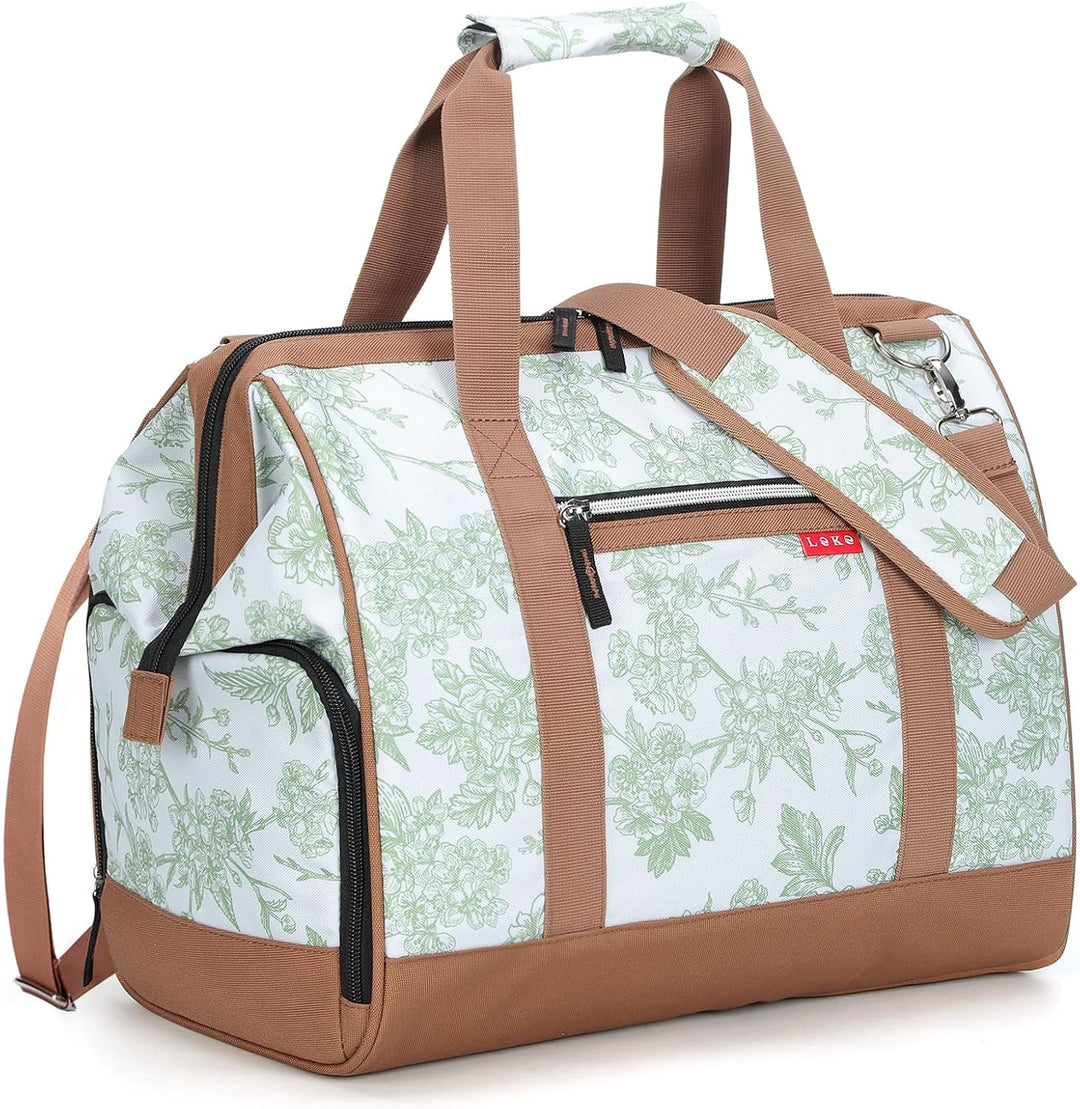Lekesky Reisetasche Damen, Weekender Damen Klein mit Schuhfach, Grosses Öffnungsdesign, 33L Klinikta