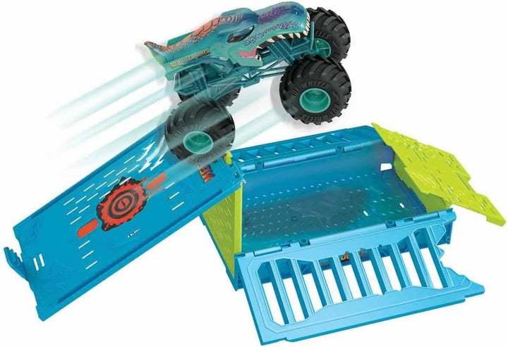 Hot Wheels Monster Trucks 1:24 Mega-Wrex Oversized Crash Cage Playset Mehrfarbig OneSize