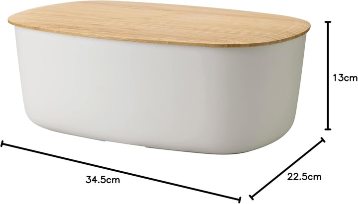 RIG-TIG Brotkasten Box-IT - Aufbewahrungsbox für Brot, Brötchen, Kekse, Gebäck, Schneidebrett als De