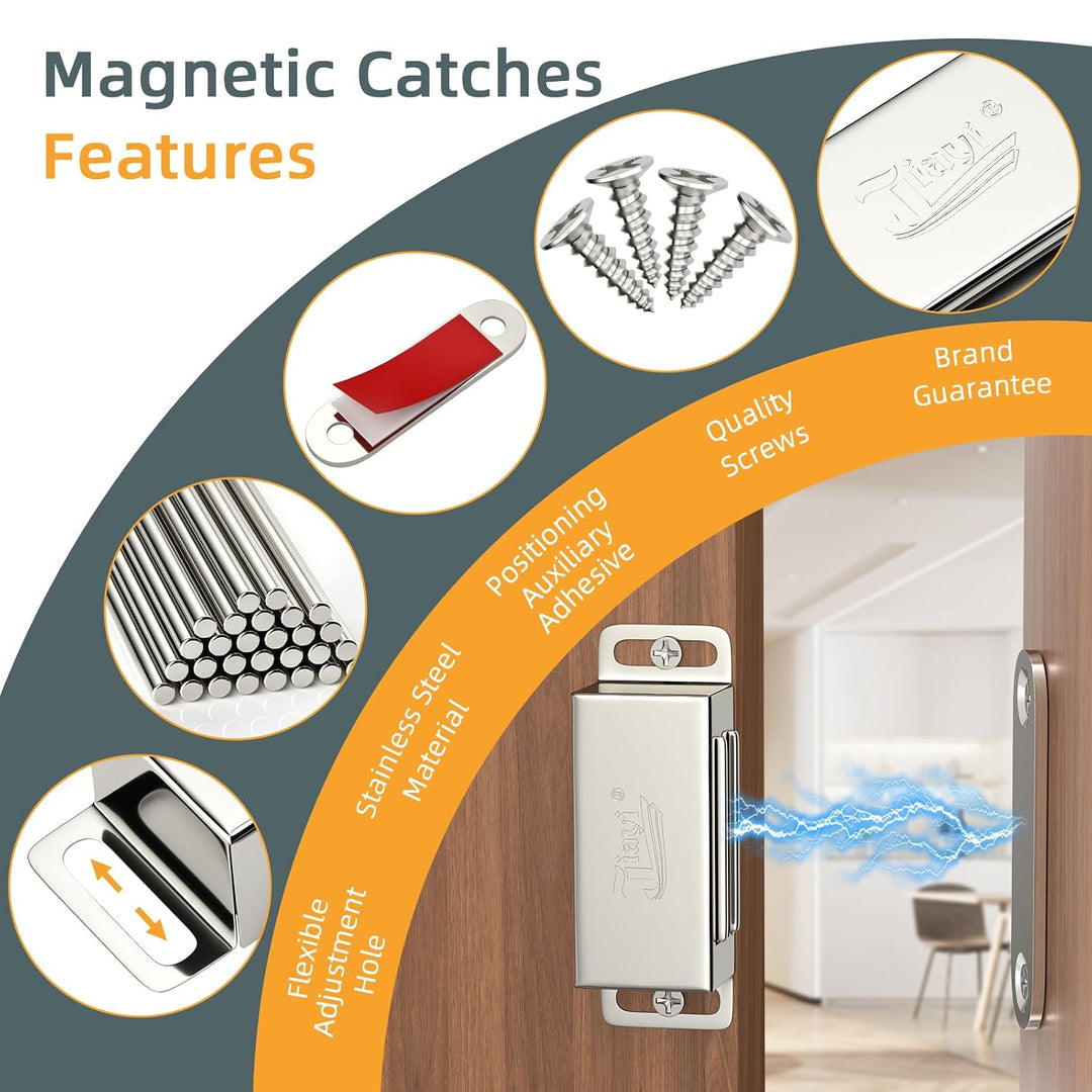Magnetschnäpper Jiayi 20 Stück Tür Magnete für Schranktüren Magnetverschluss Schrank Magnete Türmagn