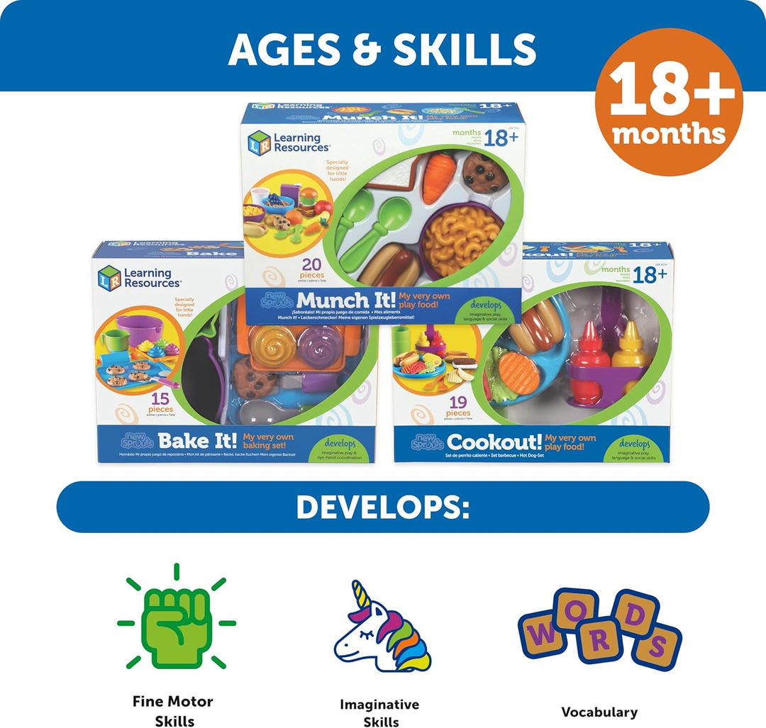 Learning Resources New Sprouts Lebensmittel-Set Knabbern, Knabbern