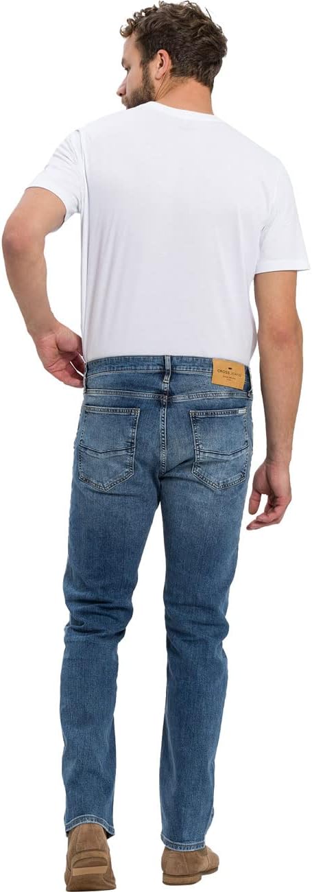 Cross Jeans Herren Damien Slim Jeans 38W / 30L Blau (Mid Blue 020), 38W / 30L Blau (Mid Blue 020)