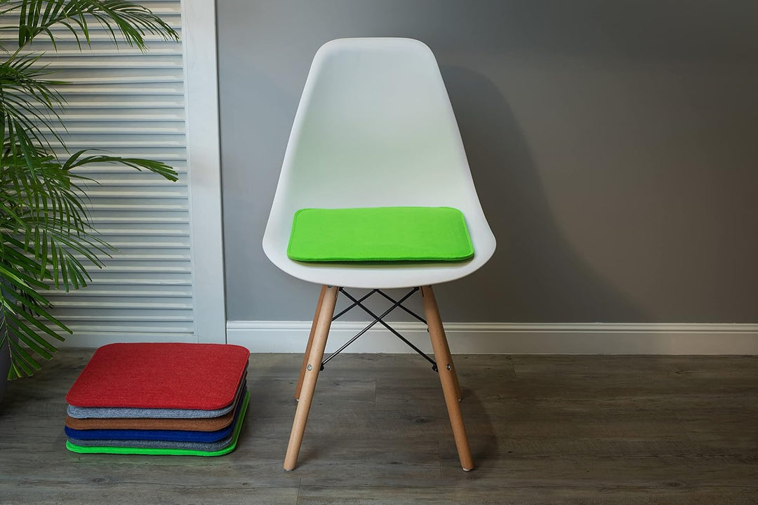 sunnypillow 4er Set Sitzkissen Filz Stuhlkissen quadratisch 35 x 35 cm - gemütliche Filzkissen für B
