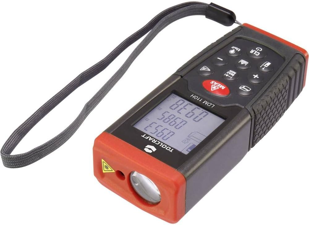 TOOLCRAFT LDM100H Laser-Distanzmesser I Entfernungsmesser I Distanzmesser I Entfernungsmessgerät I L