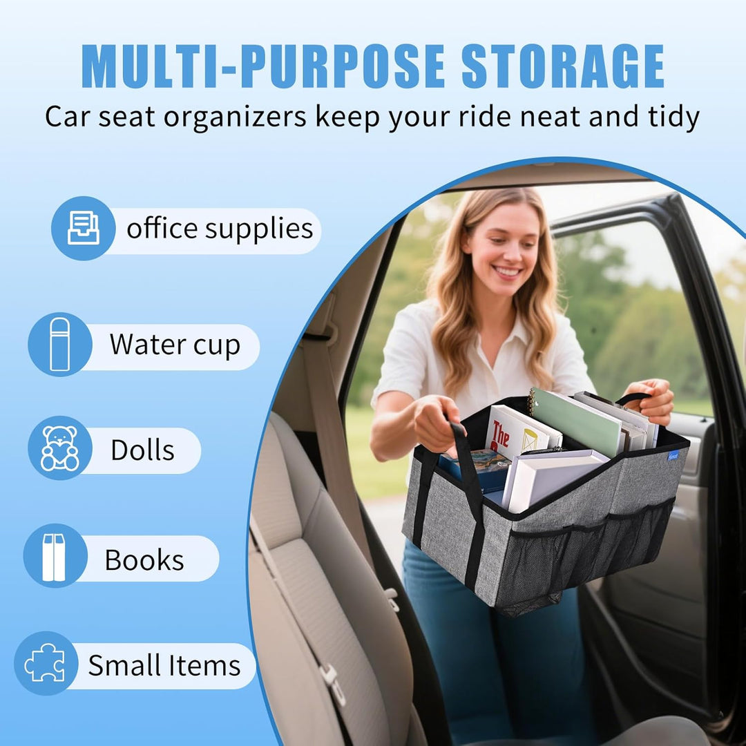 Auto Organizer für Vorne und Rücksitz, Beifahrersitz, Auto Organizer Kinder mit Mehrere Taschen Getr