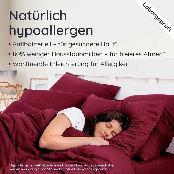 Bambaw Bambus Bettwäsche 155x220 cm, kühlender Bettbezug Sommer, Allergiker Deckenbezug, nachhaltige