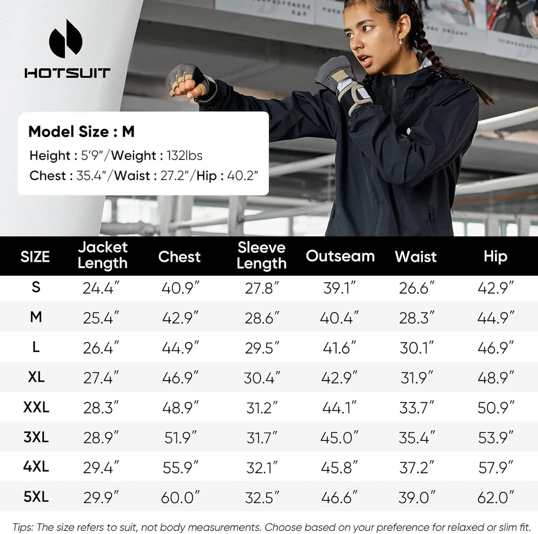 HOTSUIT Schwitzanzug Damen, Saunaanzug für Frauen Gewichtsverlust Fetttraining Frauen Sweatshirt Top