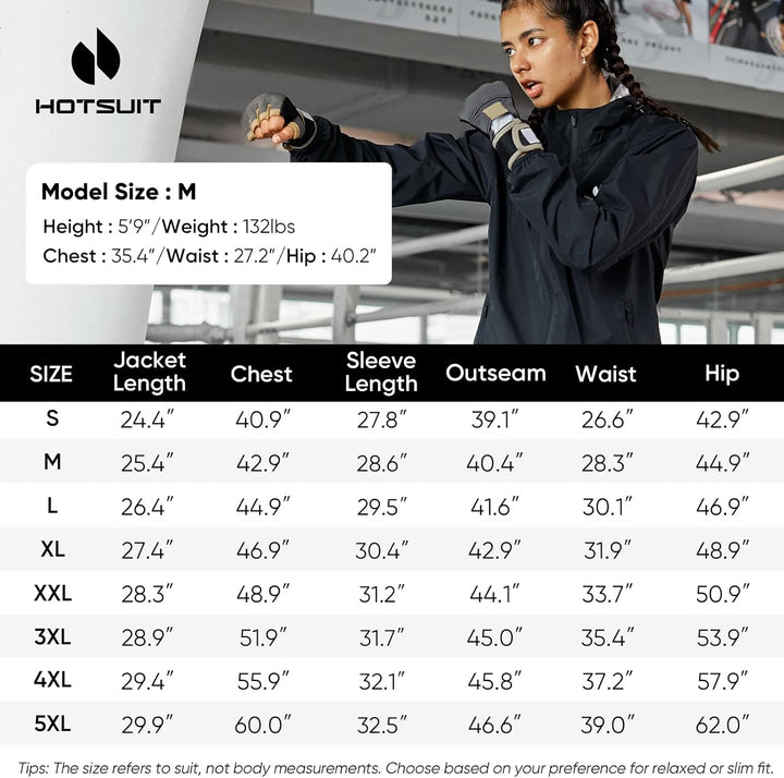 HOTSUIT Schwitzanzug Damen, Saunaanzug für Frauen Gewichtsverlust Fetttraining Frauen Sweatshirt Top