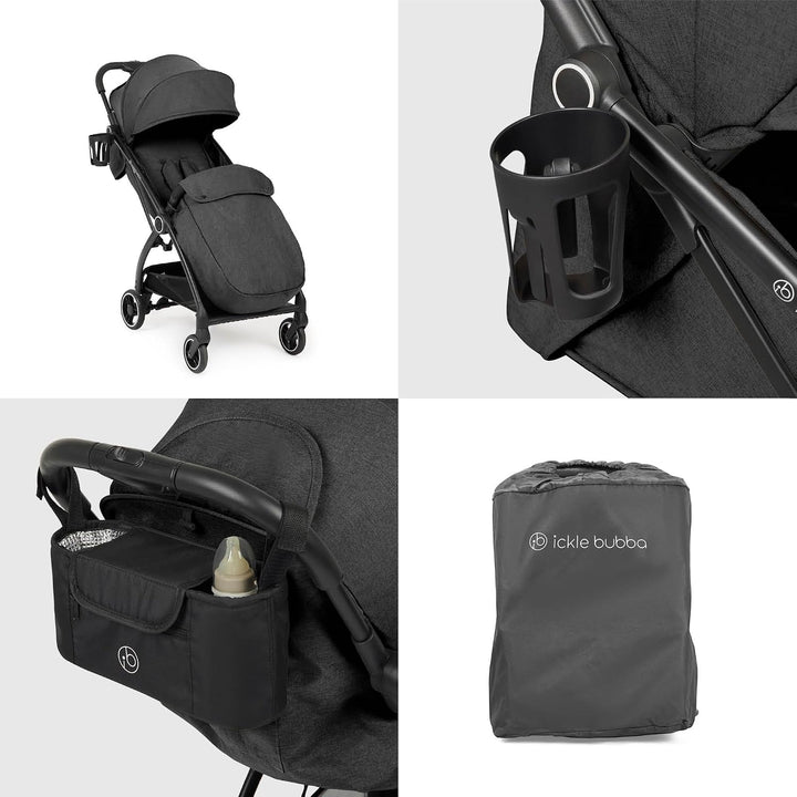 Ickle Bubba Aries Prime Autofold Kinderwagen, Graphitgrau, graphitgrau