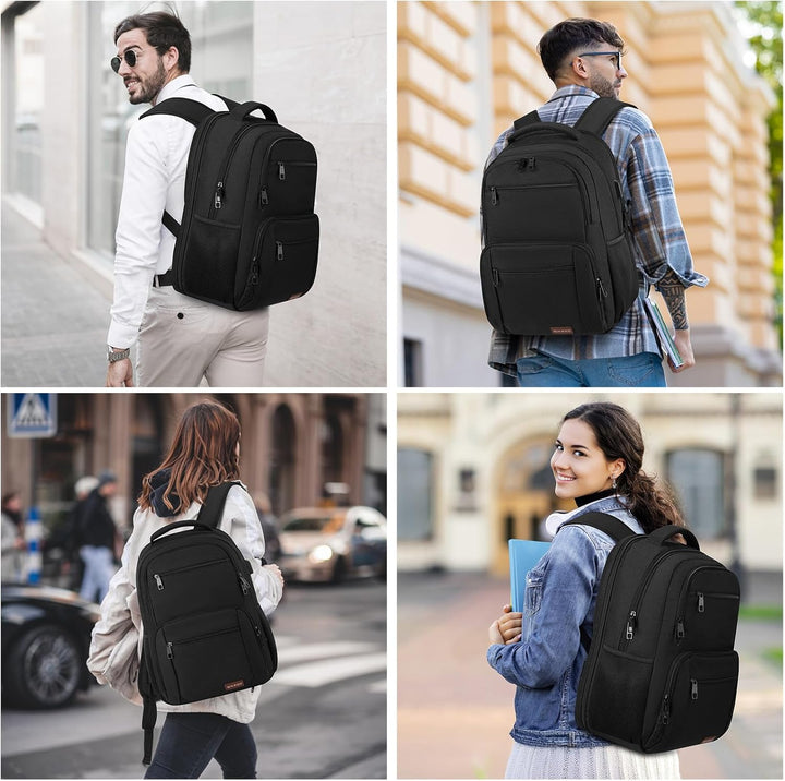 Rucksack Herren Damen, Schulrucksack Jungen Teenager, TSA Wasserdicht Arbeit 17.3 Zoll Laptop Rucksa