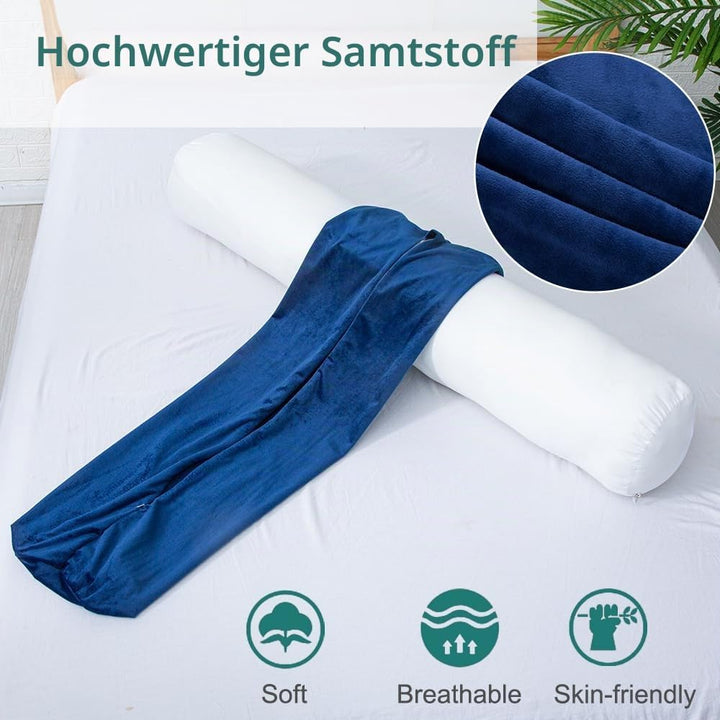 Body Pillow for Adults, Full Body Pilllow for Sleeping, Long Round Cervical Pillow, Bolster Side Sle