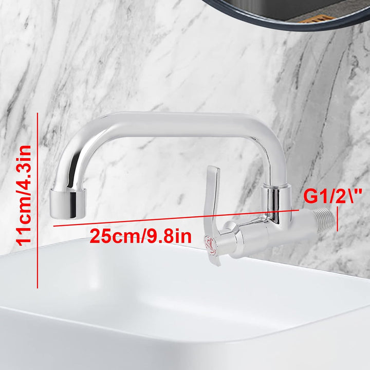 Einzelne Kaltwasserhahn, G1/2in Wasserhahn Wandmontage Kaltwasser, Wand Wasserhahn Badezimmer, Küche