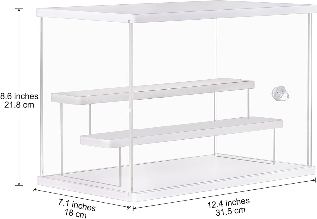 LileZbox Acryl-Display-Feld, Transparentes Display-Feld mit Anzeigeständer(31.5x18x21.8 cm 12.5 X 7