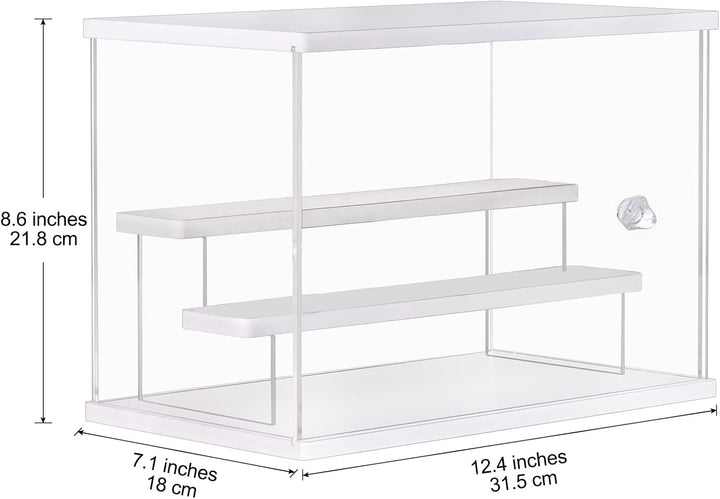 LileZbox Acryl-Display-Feld, Transparentes Display-Feld mit Anzeigeständer(31.5x18x21.8 cm 12.5 X 7