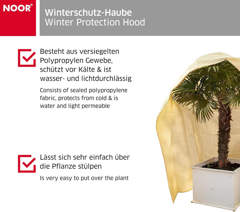 NOOR Premium Winterschutz-Haube PRO XXXL 200 x 300 cm mit Reissverschluss & Zugband I Frostschutzhau