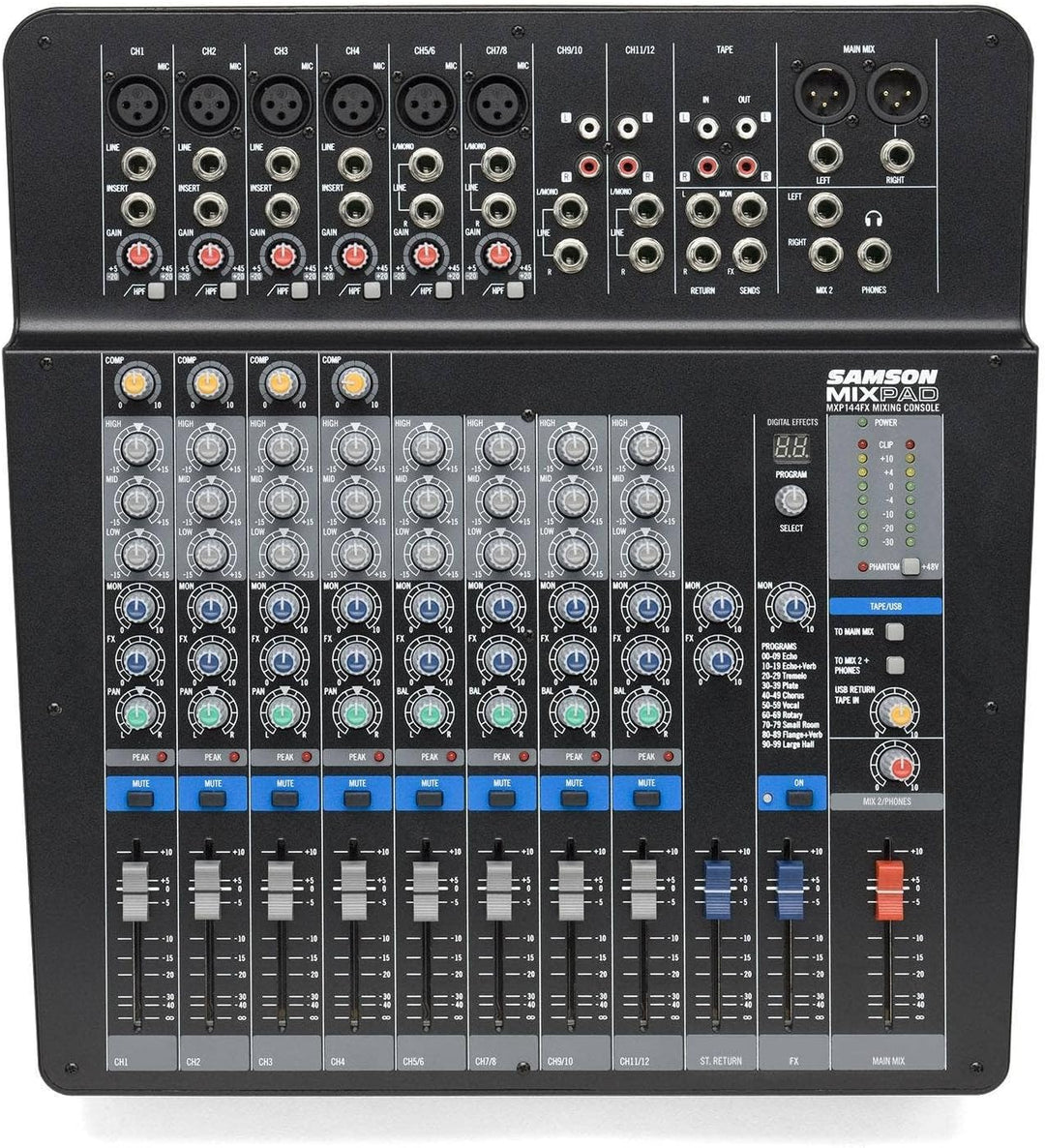 Samson Mixpad MXP144FX 14-Channel Analog Stereo Mixer with Effects and USB
